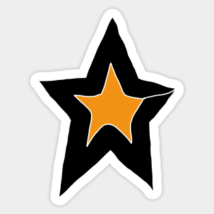 Cracked Gold Star Sticker